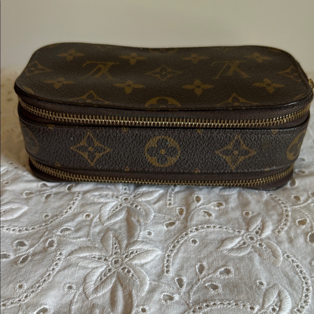 Louis Vuitton Brown Monogram Canvas Double Zip Pouch